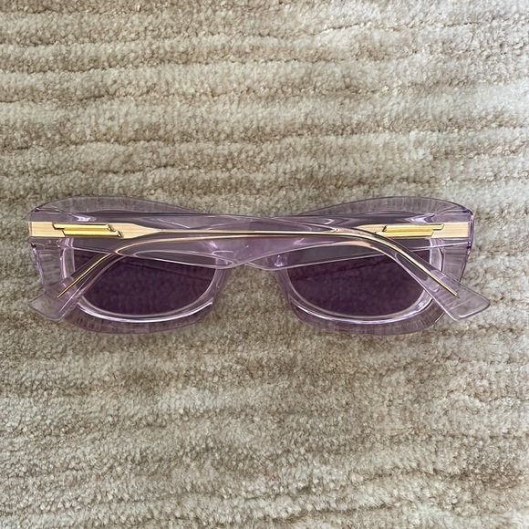 BNIB Bottega Veneta transparent rectangle frame sunglasses - Picture 4 of 11